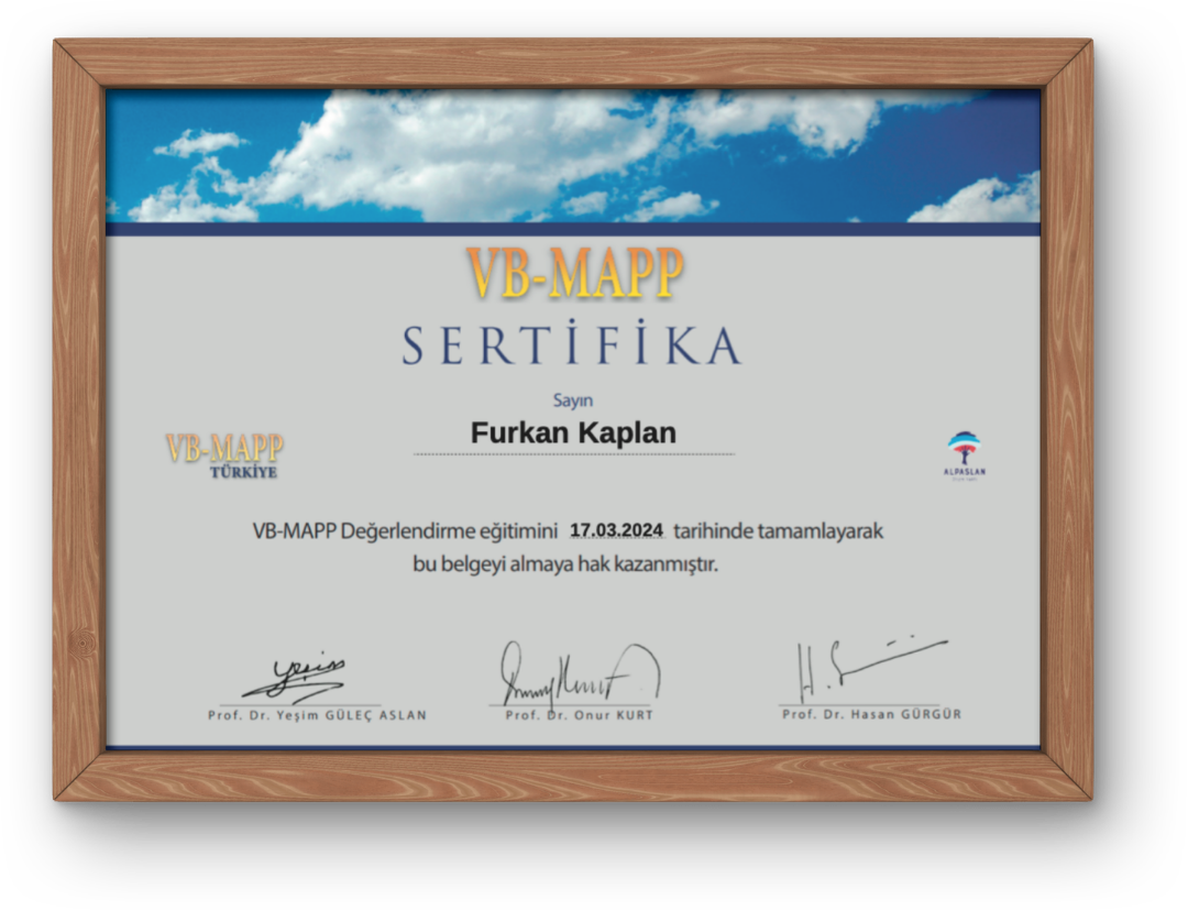 VB-MAPP Dil Gelişim Programı Eskişehir Uygulayıcısı